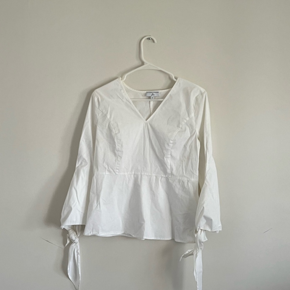 J crew flowy white blouse